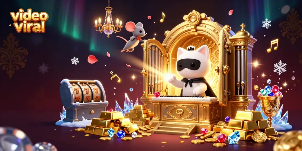 Engaging video viral scene showcasing a whimsical casino atmosphere filled with gaming excitement.