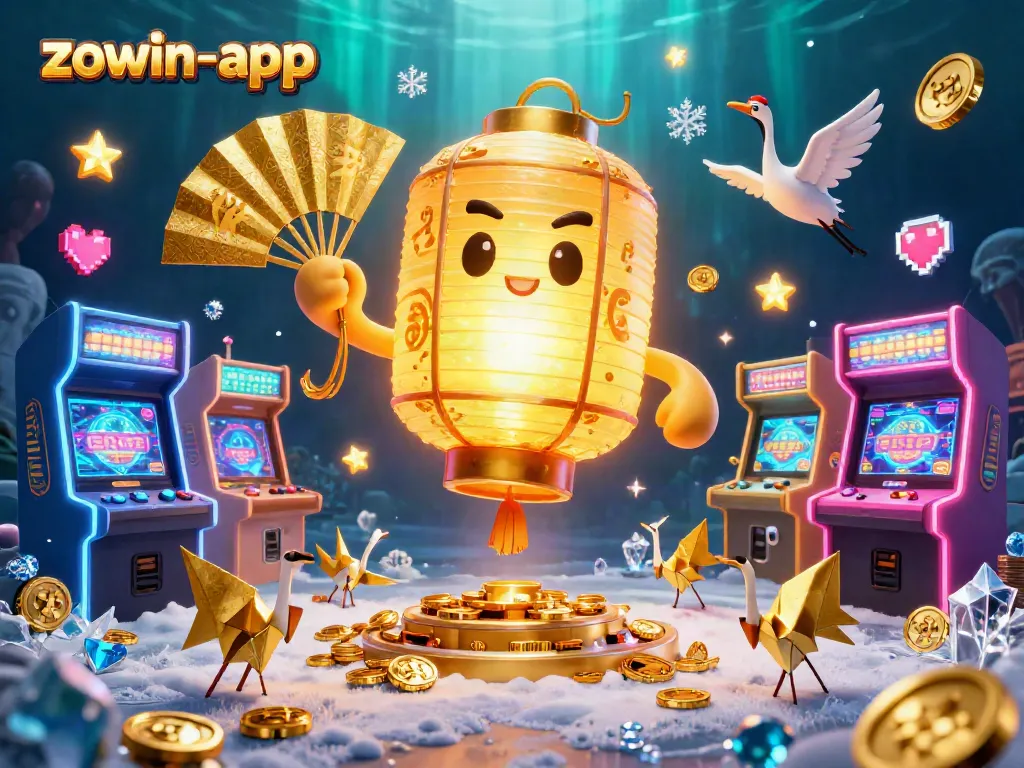Engage in exciting gameplay at zowin-app with vibrant characters in a bustling casino scene.