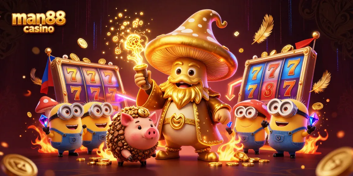 Experience the thrill of man88 casino with a magical 3D scene of winning slots.