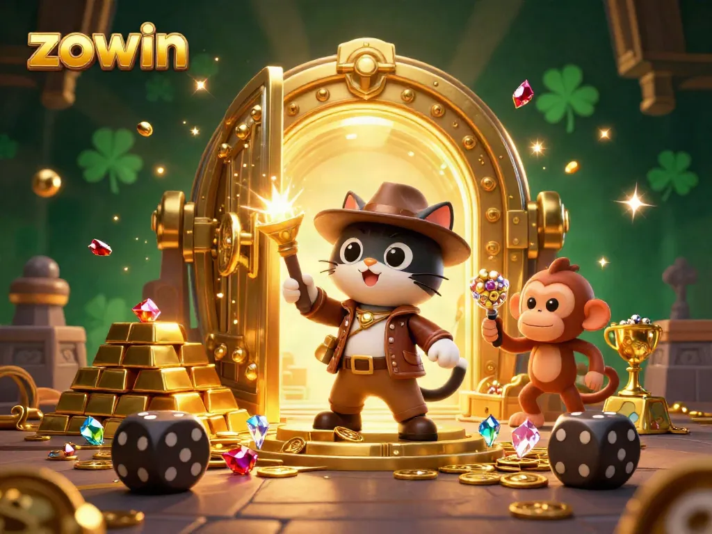 Zowin offers winning strategies with a dynamic 3D scene of thrilling casino adventures and treasures.