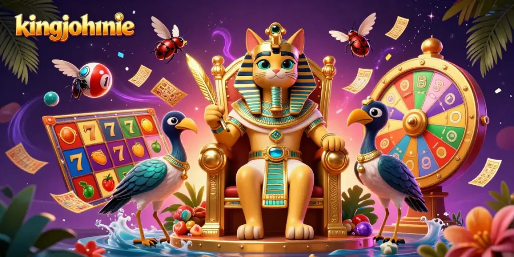Experience thrilling gameplay at kingjohnnie with vibrant slot reels and dynamic casino elements.